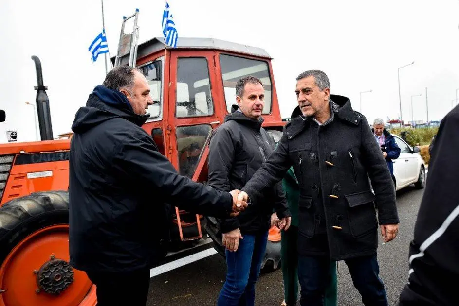 Επίσκεψη του Δ. Κουρέτα στο μπλόκο του Ε65